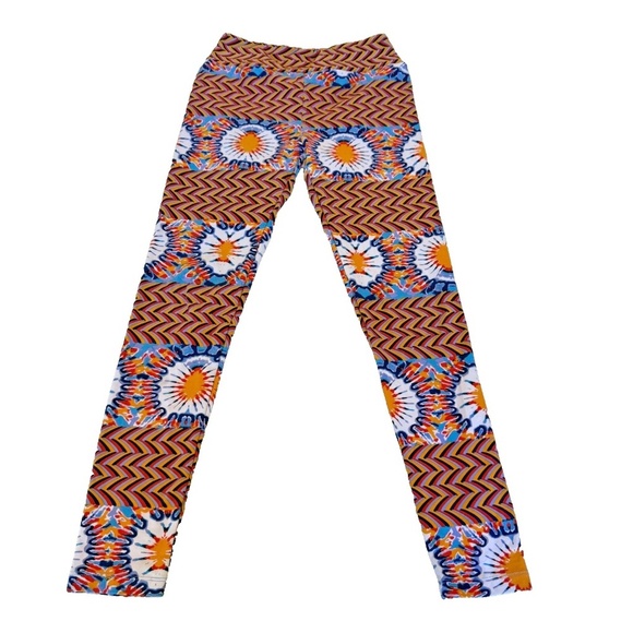 LuLaRoe Multi-Colored‎ Printed Leggings; Stretch; Size S/M - Picture 2 of 5
